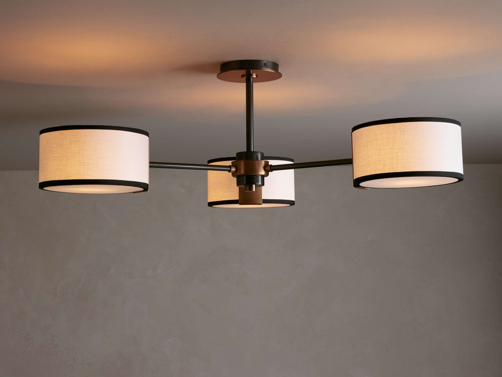 Daphne Fabric Flush Mount lighting fixture by Bling Lighting Studio