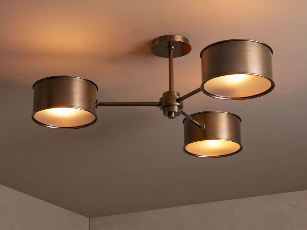 Daphne Metal Flush Mount lighting fixture material and finish detail