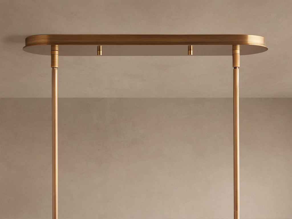 Daphne Metal Linear Chandelier material and finish detail