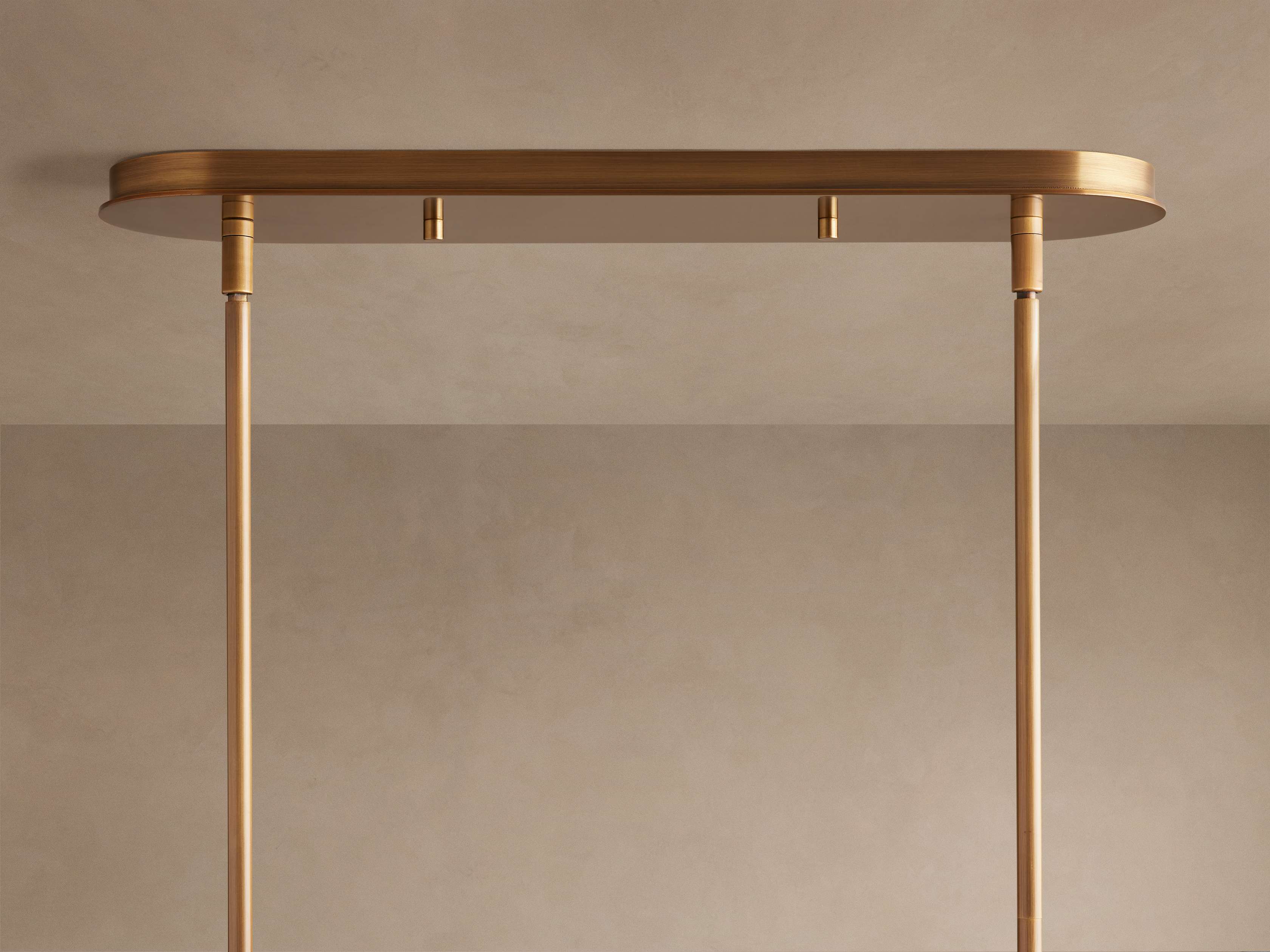 Daphne Metal Linear Chandelier material and finish detail