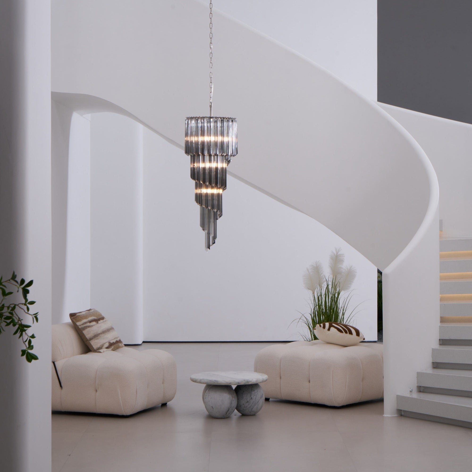 Dark Themed Cascading Rain Chandelier product image