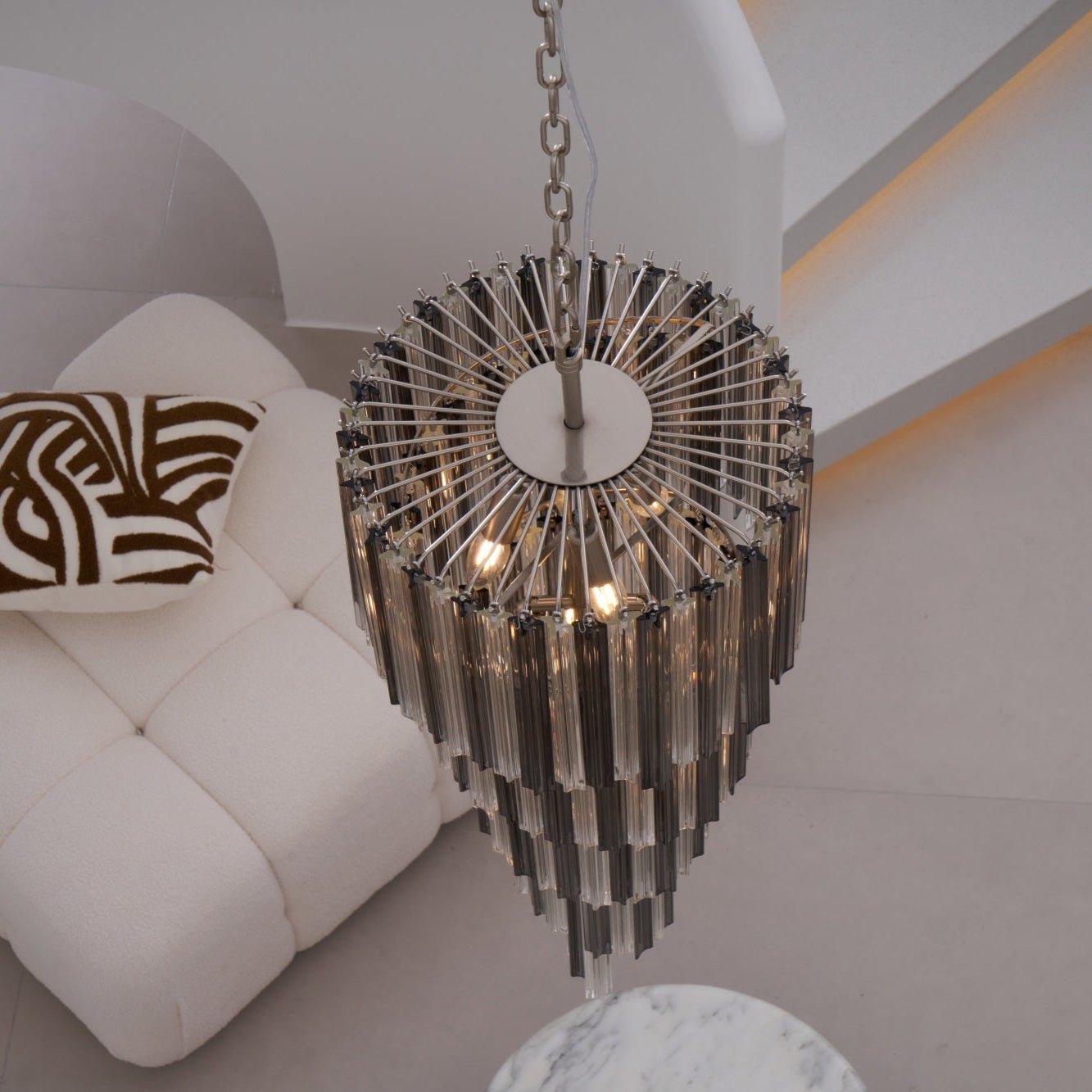 Dark Themed Cascading Rain Chandelier product image