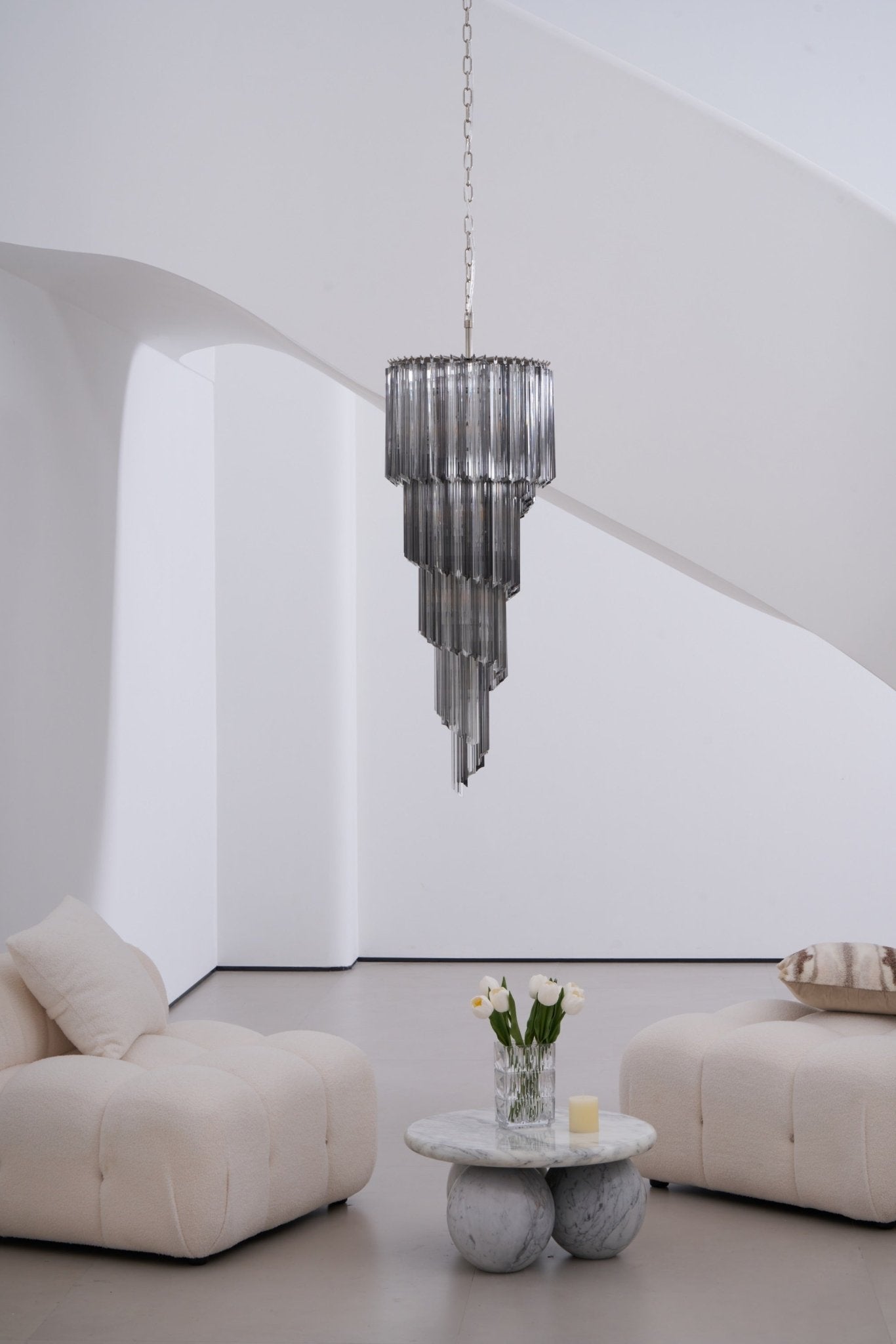 Dark Themed Cascading Rain Chandelier product image