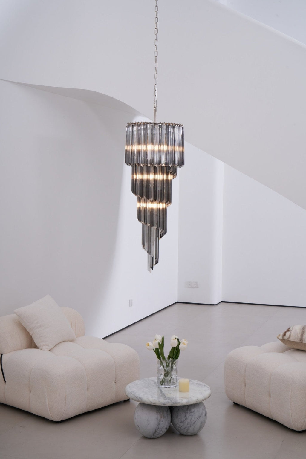 Dark Themed Cascading Rain Chandelier product image