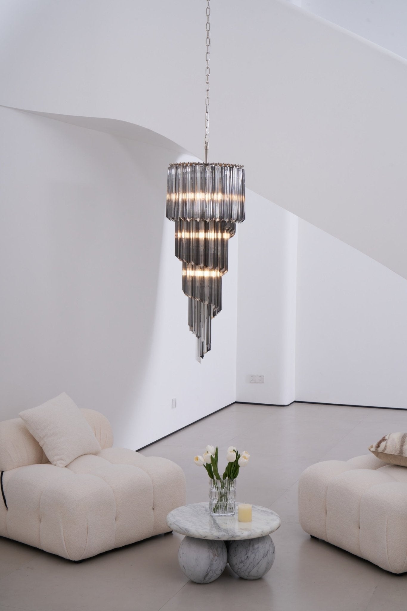 Dark Themed Cascading Rain Chandelier product image