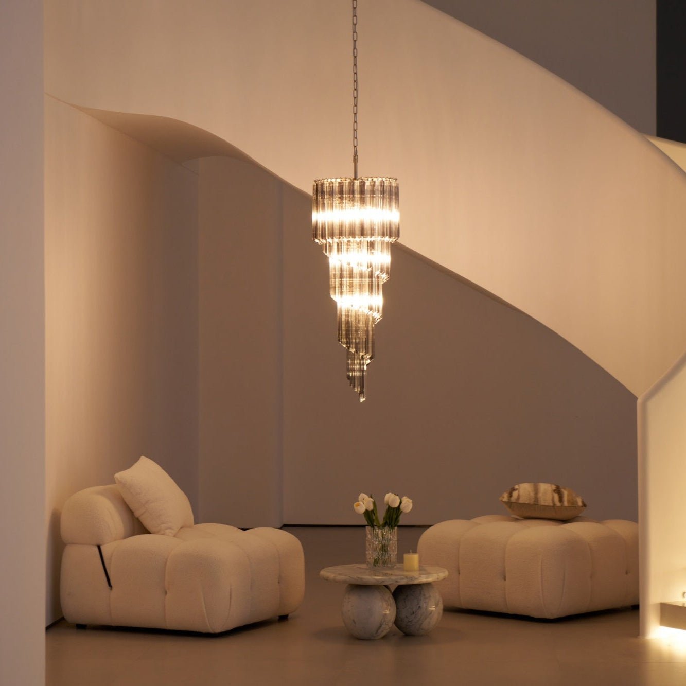 Dark Themed Cascading Rain Chandelier product image