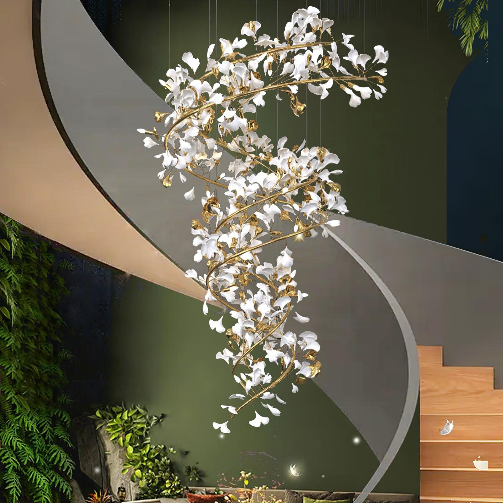 Decorative Botanical Chandelier detail view
