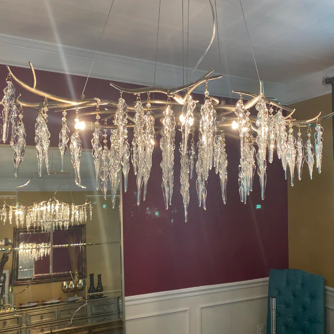 Luxury Crystal Geometric Branch Chandelier by Bling Lighting Studio