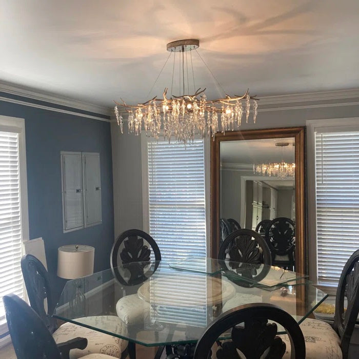 Luxury Crystal Geometric Branch Chandelier by Bling Lighting Studio