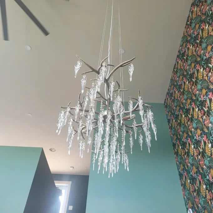 Luxury Crystal Geometric Branch Chandelier by Bling Lighting Studio
