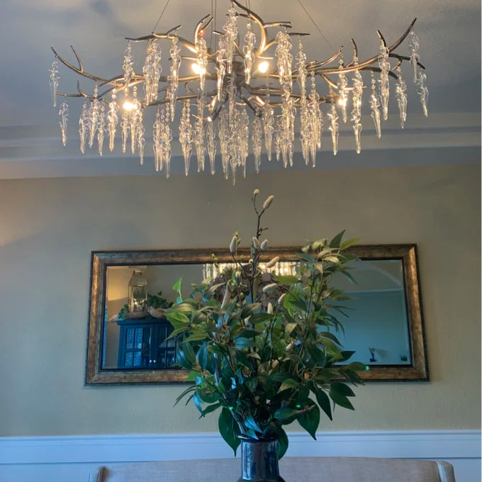 Luxury Crystal Geometric Branch Chandelier by Bling Lighting Studio