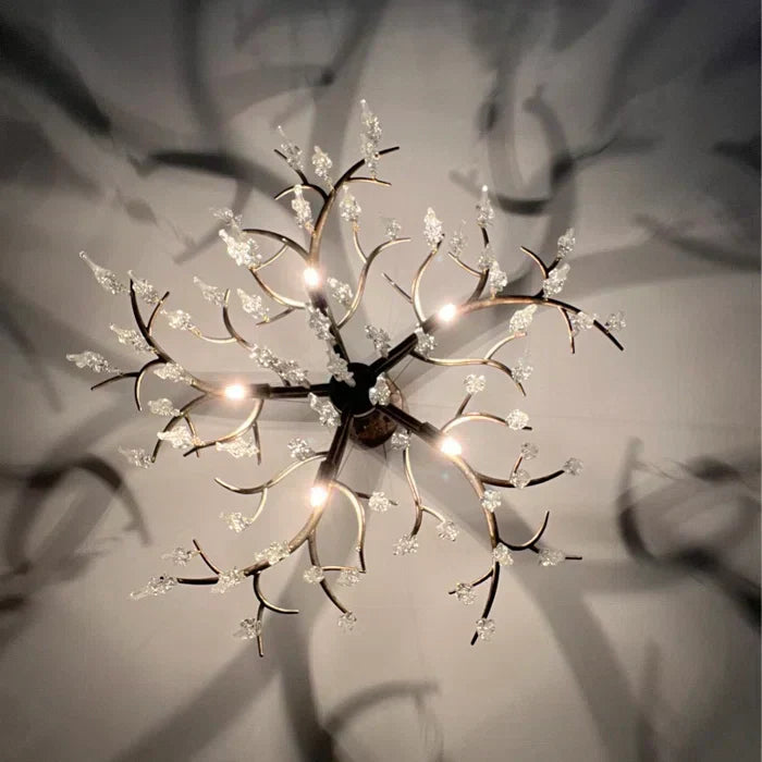 Luxury Crystal Geometric Branch Chandelier by Bling Lighting Studio