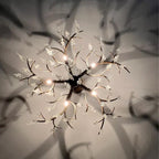 Luxury Crystal Geometric Branch Chandelier for High Ceilings material and finish detail
