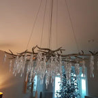 Luxury Crystal Geometric Branch Chandelier by Bling Lighting Studio