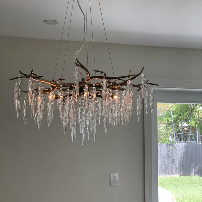 Luxury Crystal Geometric Branch Chandelier by Bling Lighting Studio