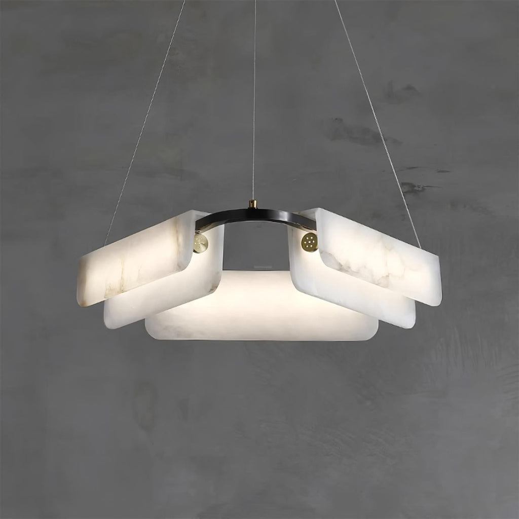 Delia Alabaster Chandelier 23.6''31.5'' by Bling Lighting Studio