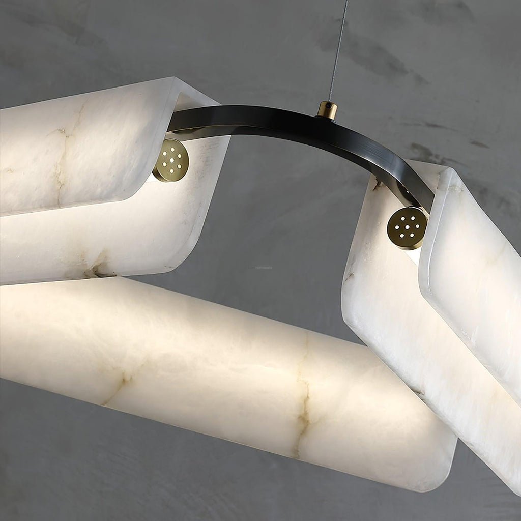 Delia Alabaster Chandelier 23.6''31.5'' by Bling Lighting Studio