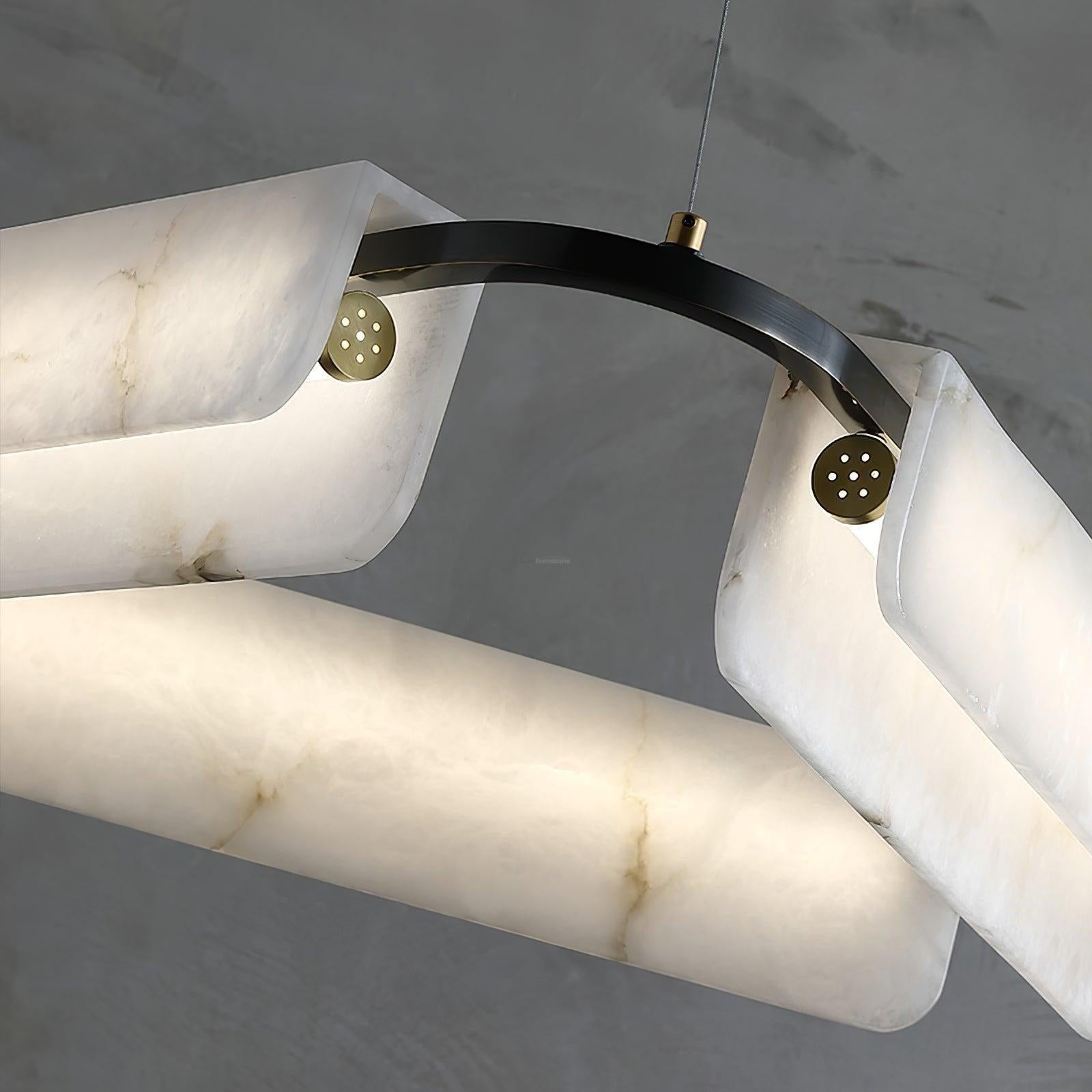 Delia Alabaster Chandelier 23.6''31.5'' by Bling Lighting Studio