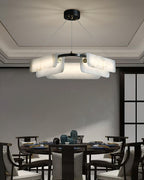 Delia Alabaster Chandelier 23.6''31.5'' by Bling Lighting Studio