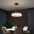 Derek Modern Rock Quartz Crystal Cluster Halo Chandelier by Bling Lighting Studio