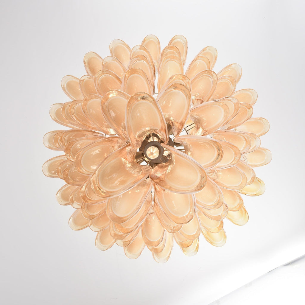 Designer Amber Cloud Murano Glass Petals Chandelier product image