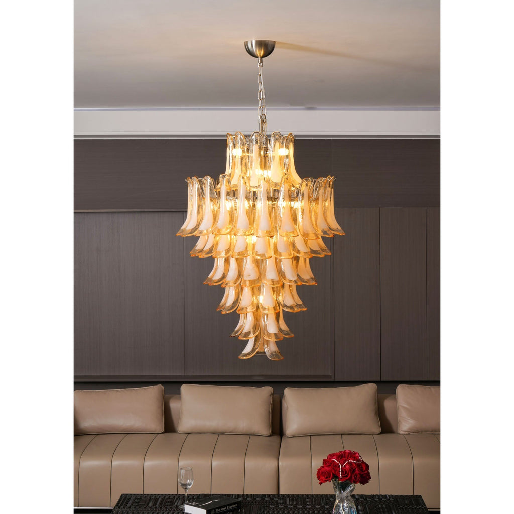 Designer Amber Cloud Murano Glass Petals Chandelier product image