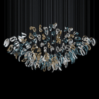 Designer Aqua Ripple Glass Art Customize Chandelier additional product view
