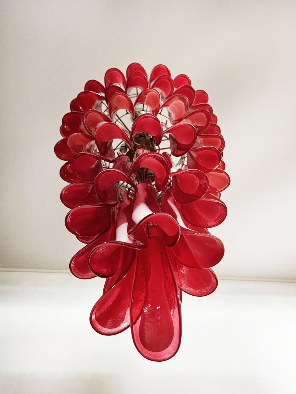 Designer Murano Red Petals Spiral Chandelier product image