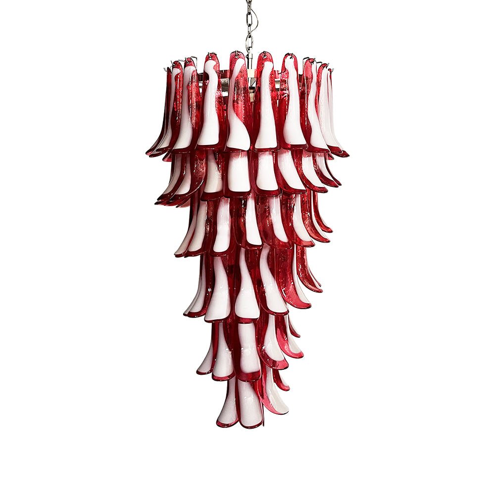 Designer Murano Red Petals Spiral Chandelier product image