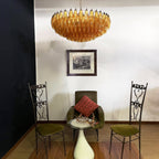 Designer Murano Rhombus Amber Poliedri Glass Chandelier product image