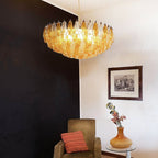Designer Murano Rhombus Amber Poliedri Glass Chandelier product image