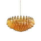 Designer Murano Rhombus Amber Poliedri Glass Chandelier product image