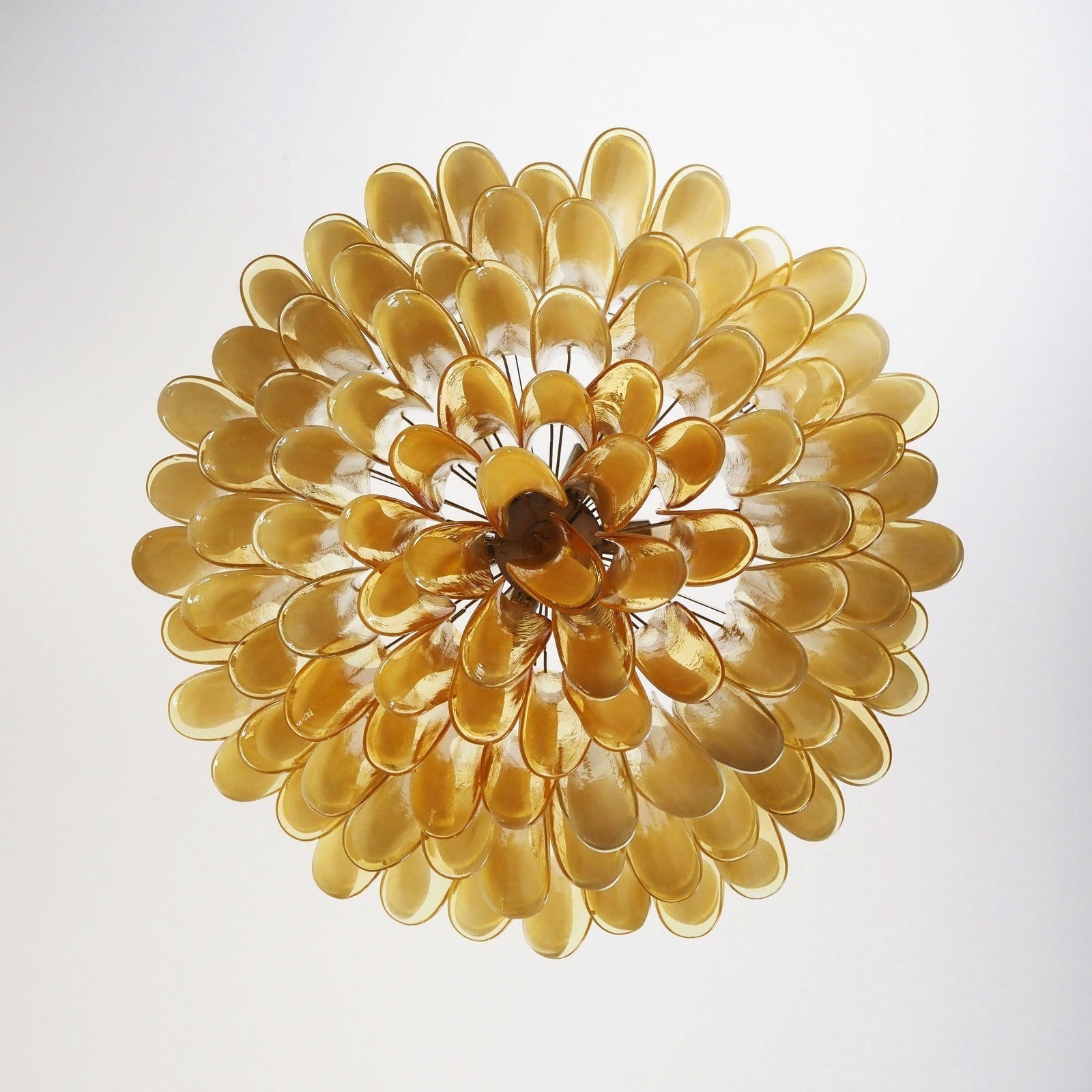 Designer Petal Amber Murano Glass Chandelier product image