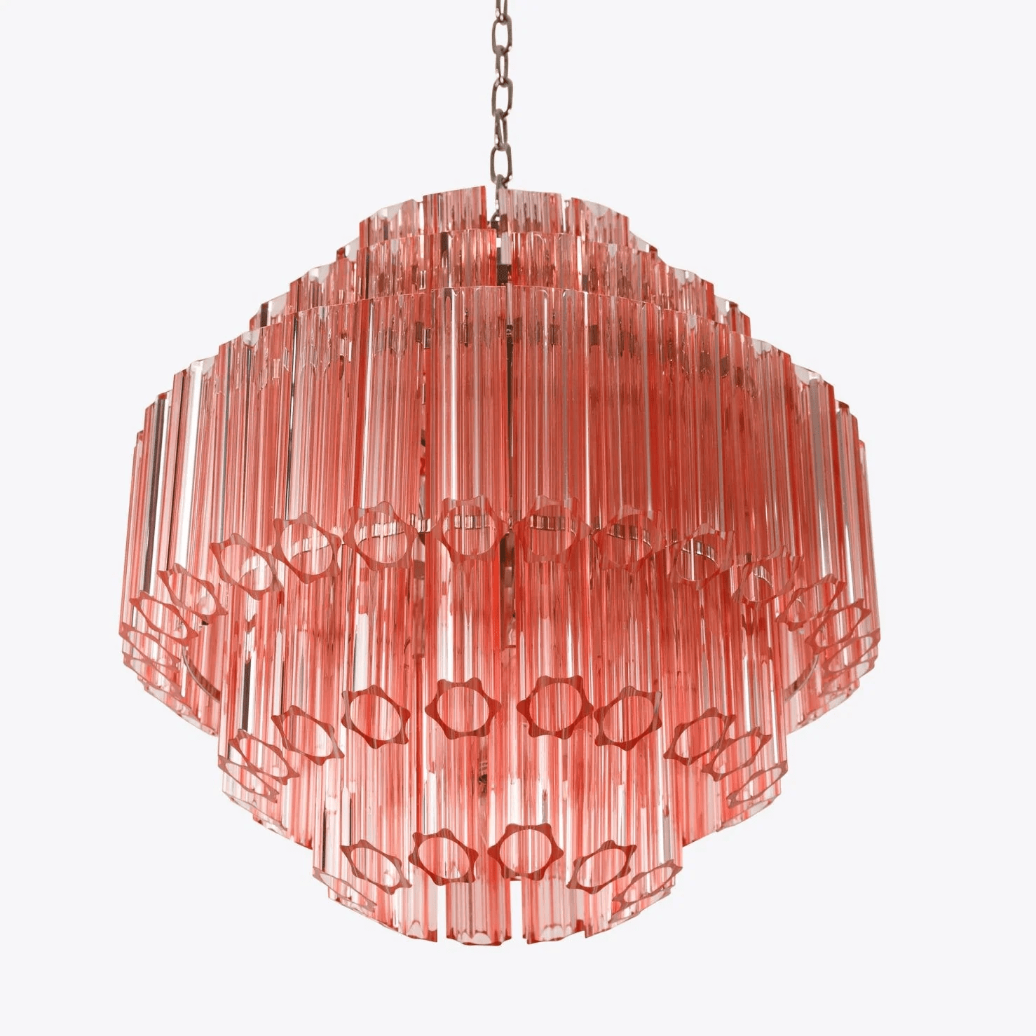 Designer Pink Palermo Murano Chandelier product image