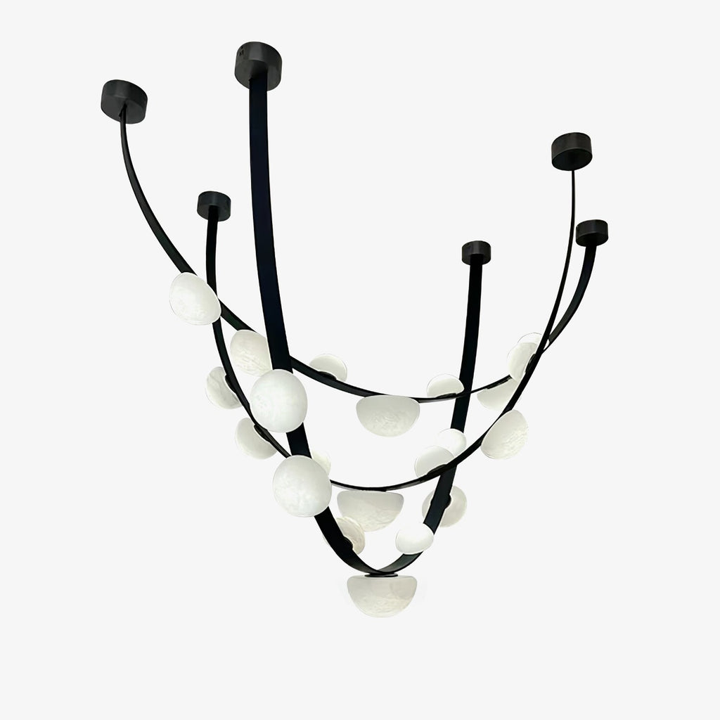 Dew Drops Alabaster Chandelier by Bling Lighting Studio