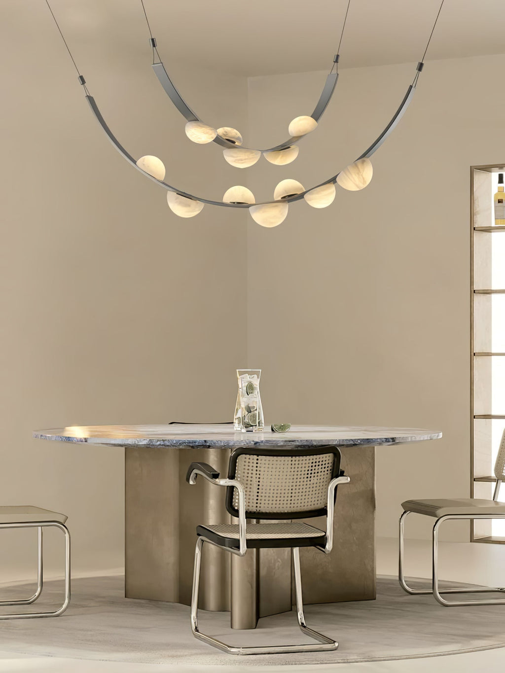 Dew Drops Alabaster Chandelier by Bling Lighting Studio