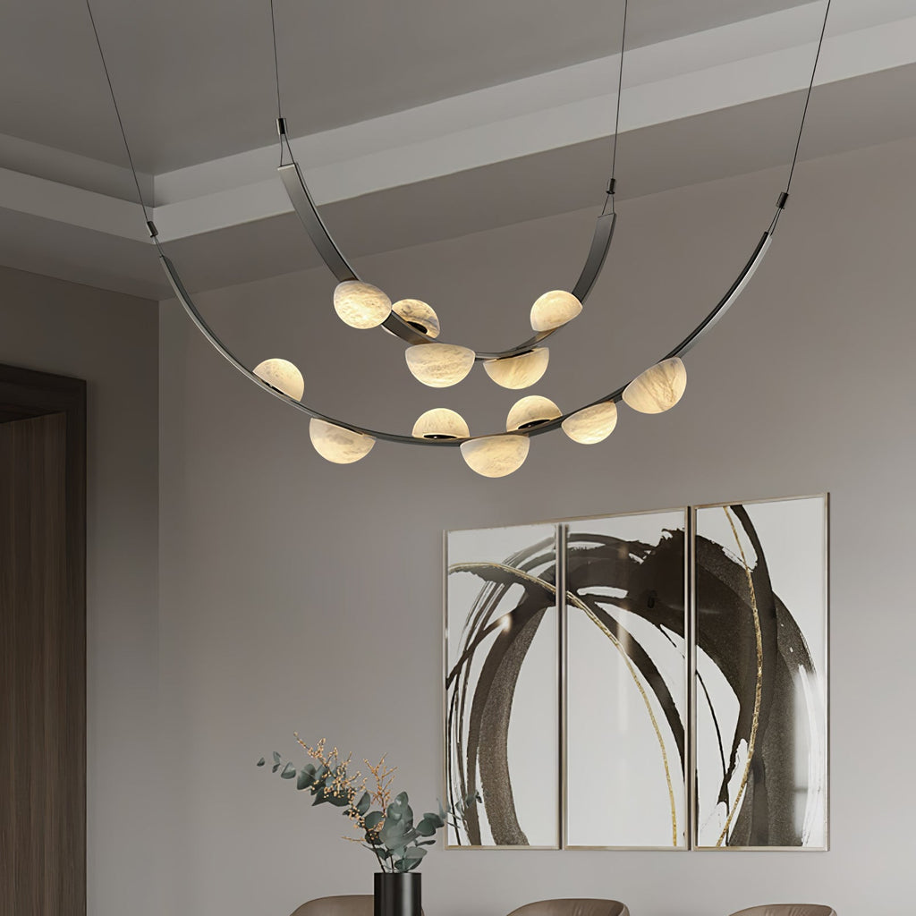 Dew Drops Alabaster Chandelier by Bling Lighting Studio
