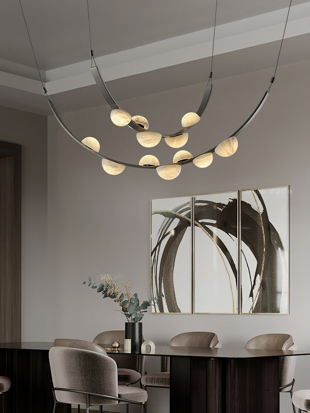 Dew Drops Alabaster Chandelier by Bling Lighting Studio