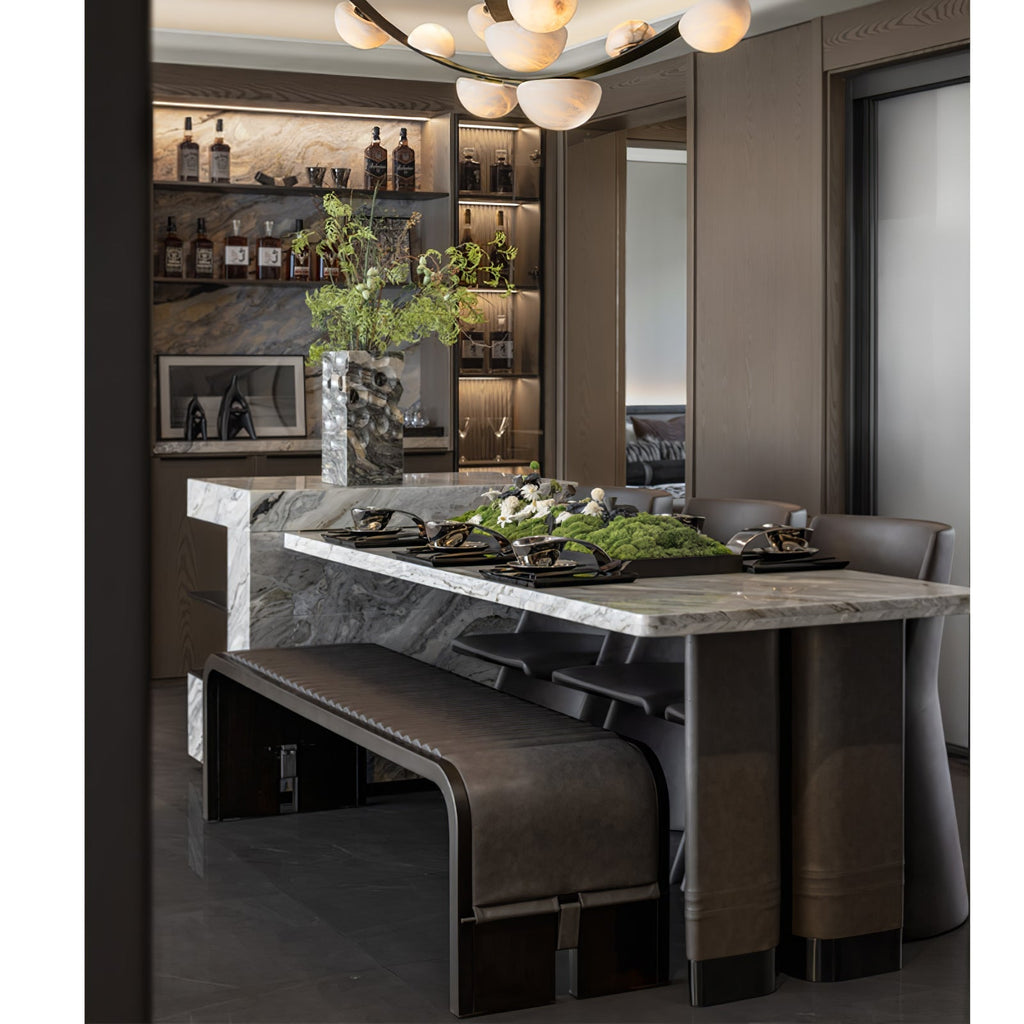 Dew Drops Alabaster Chandelier by Bling Lighting Studio