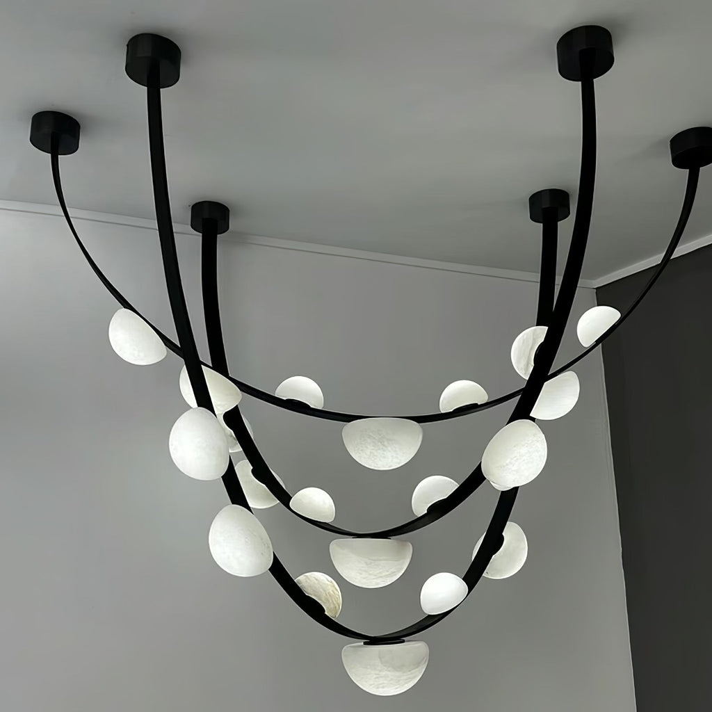Dew Drops Alabaster Chandelier by Bling Lighting Studio