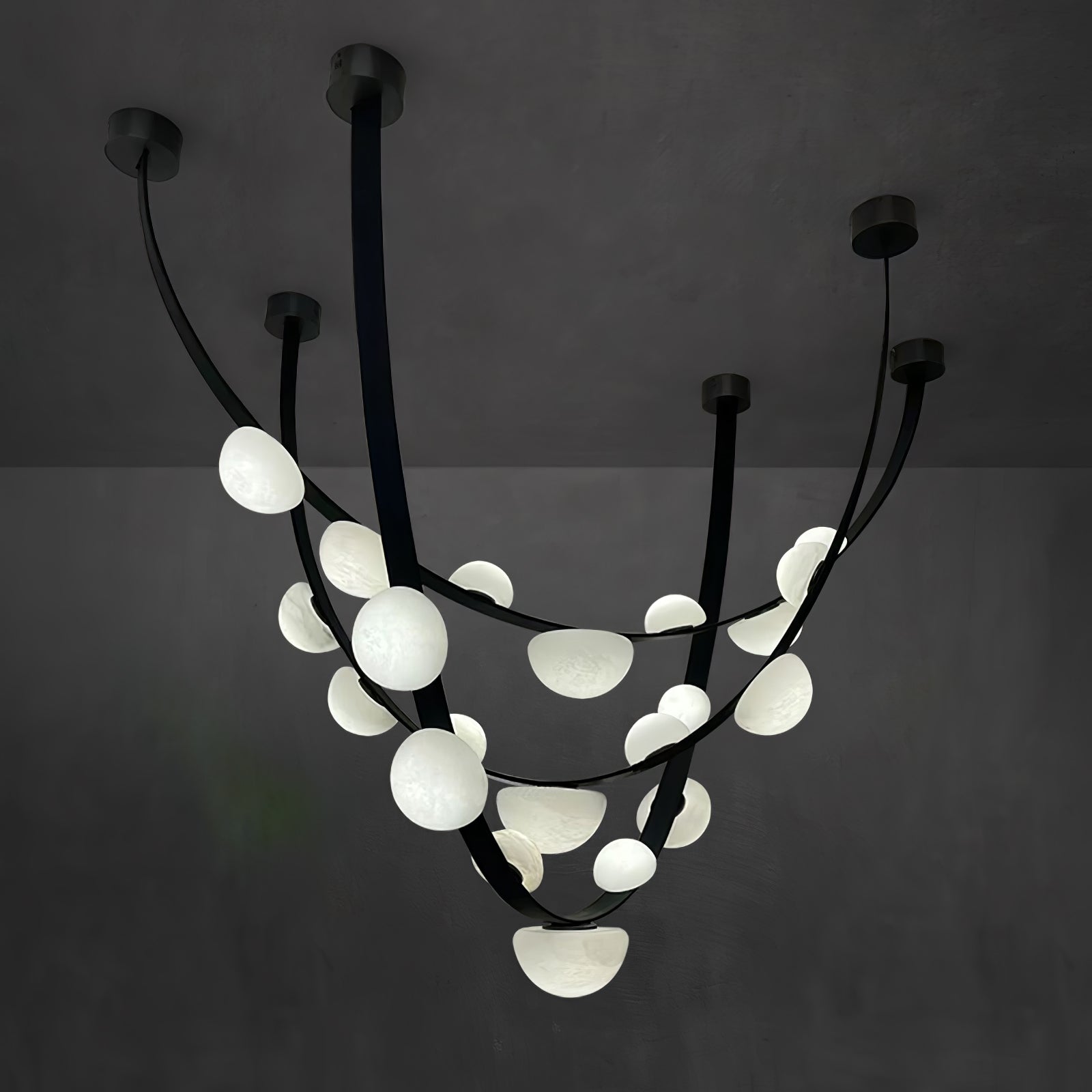 Dew Drops Alabaster Chandelier by Bling Lighting Studio