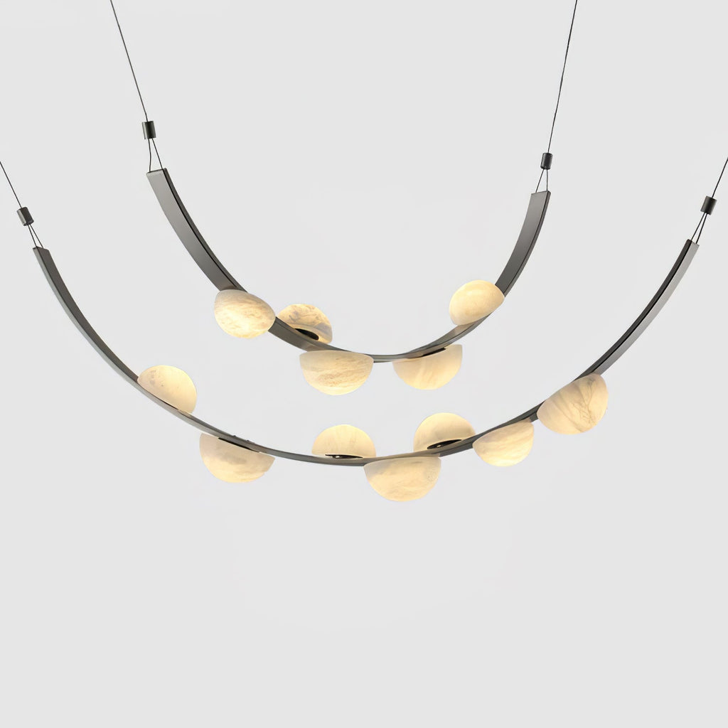 Dew Drops Alabaster Chandelier by Bling Lighting Studio