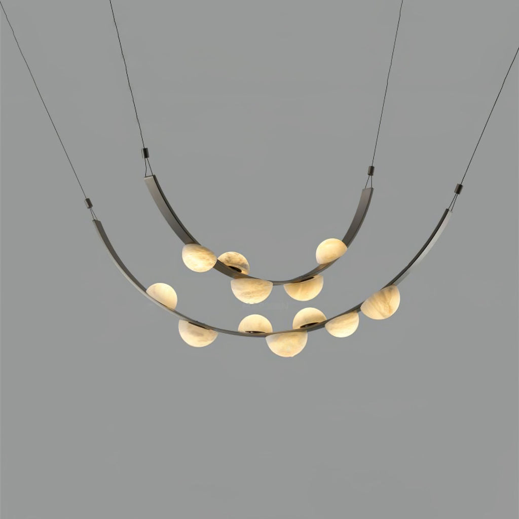 Dew Drops Alabaster Chandelier by Bling Lighting Studio