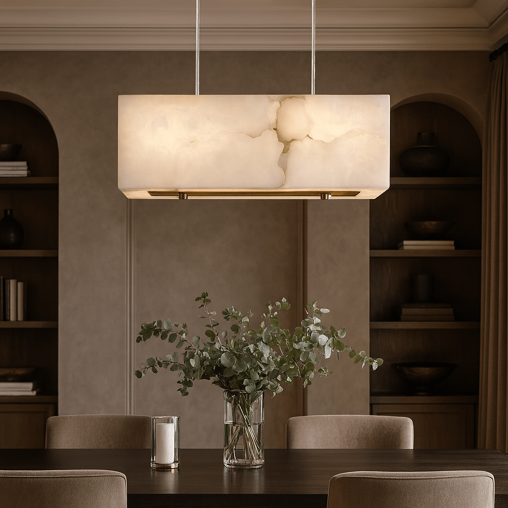 Leroy Alabaster Chandelier by Bling Lighting Studio