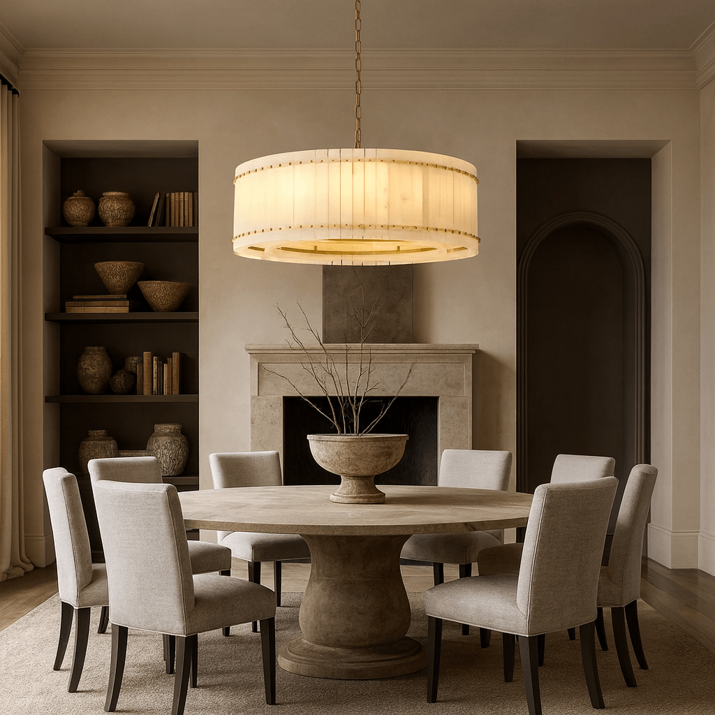 Valmont Alabaster Round Chandelier 31"