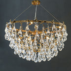 Doris Branch Brass Crystal Chandelier by Bling Lighting Studio