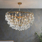 Doris Branch Brass Crystal Chandelier by Bling Lighting Studio