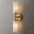 Double-Head Alabaster Wall Sconce