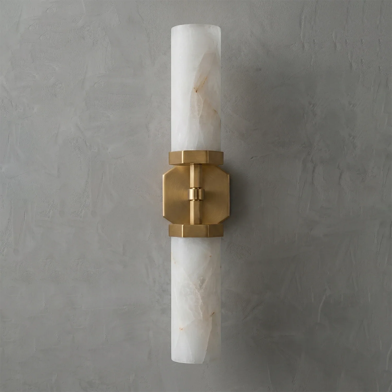 Double-Head Alabaster Wall Sconce