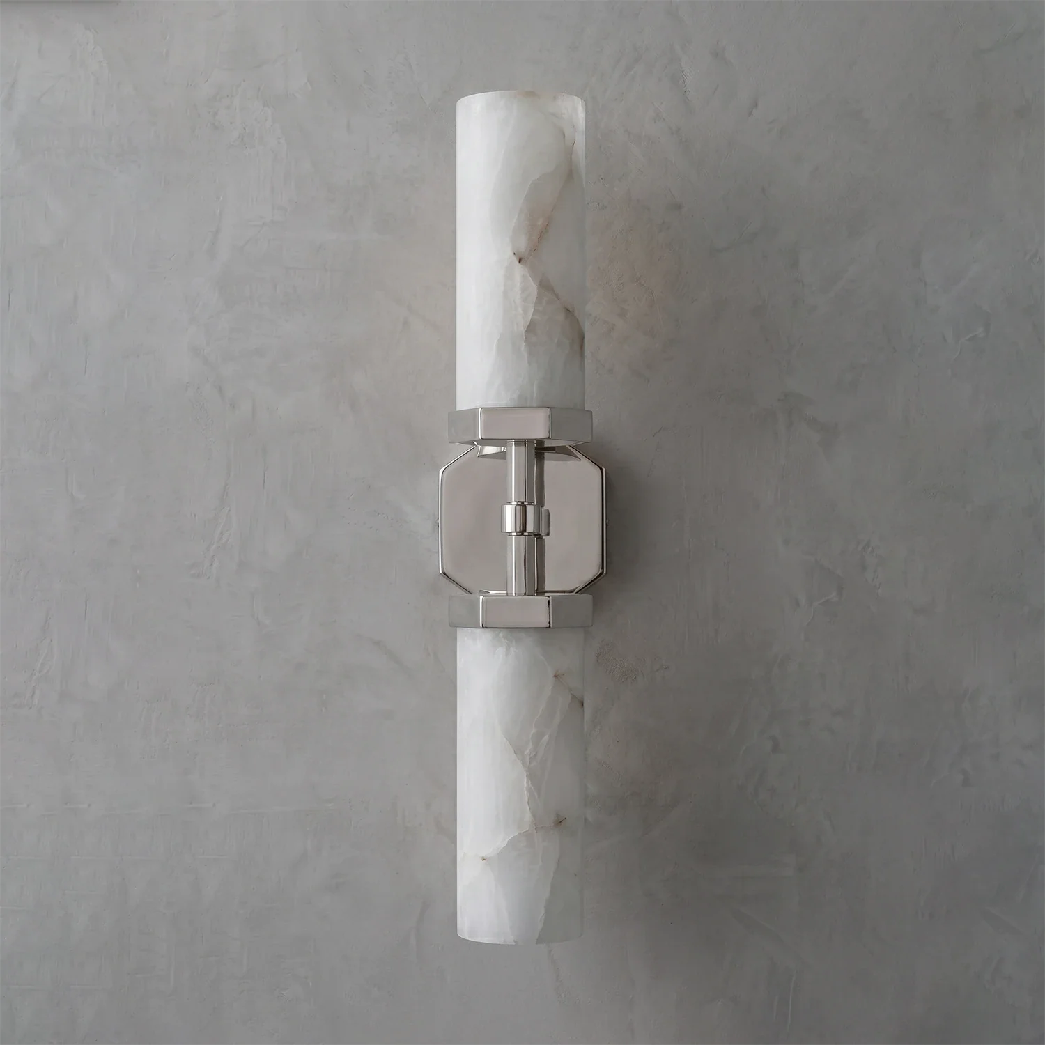 Double-Head Alabaster Wall Sconce